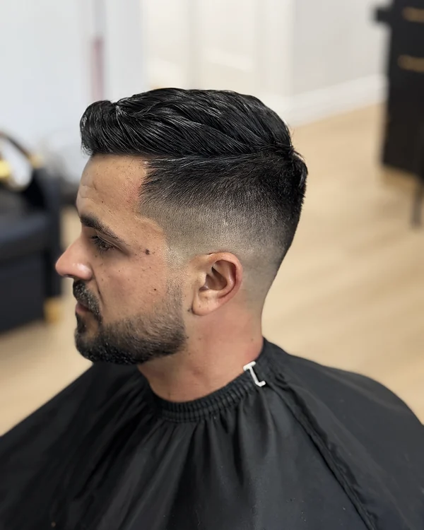 Textured crop with skin fade at Probarber, Mississauga