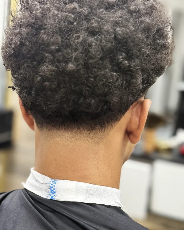 Curls with neck taper at Probarber, Mississauga