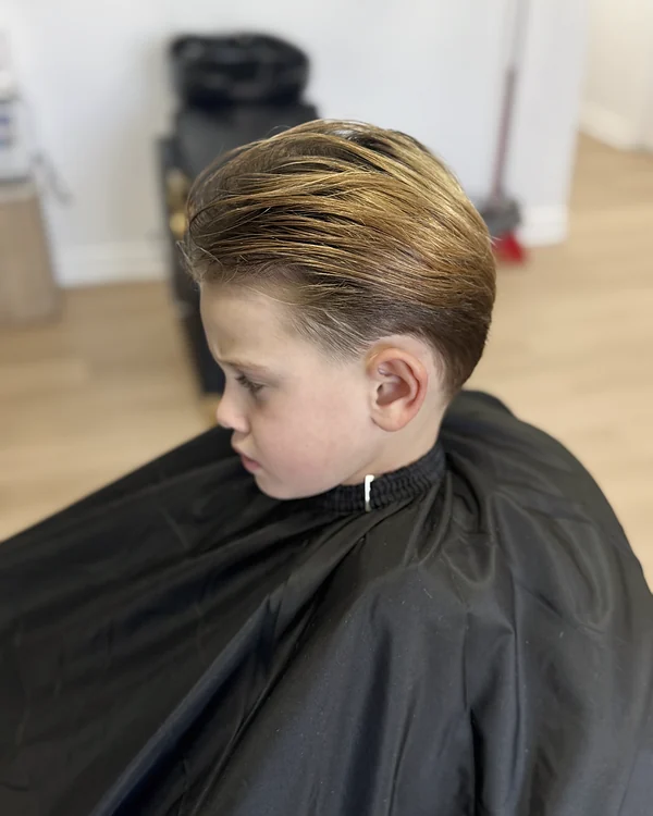 Kids slick back at Probarber, Mississauga