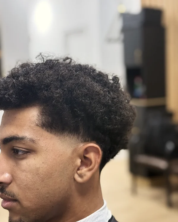 Curls and taper detail at Probarber, Mississauga