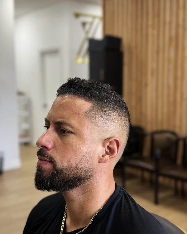 Skin fade and full beard at Probarber, Mississauga